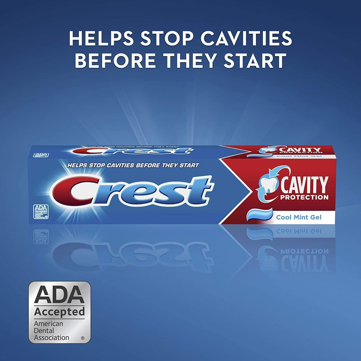 Crest Cavity Protection Toothpaste Gel, Cool Mint 8.2 oz, Pack of 3 - view 3
