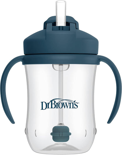 Dr. Brown's Milestones Baby's First Straw Cup 270ml, Blue, 1-Pack
