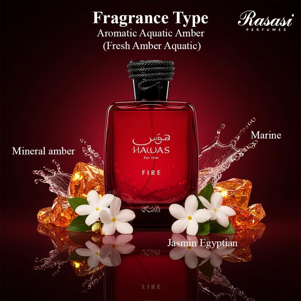 Rasasi Hawas Fire Eau de Parfum for Men, 3.38 oz - view 5