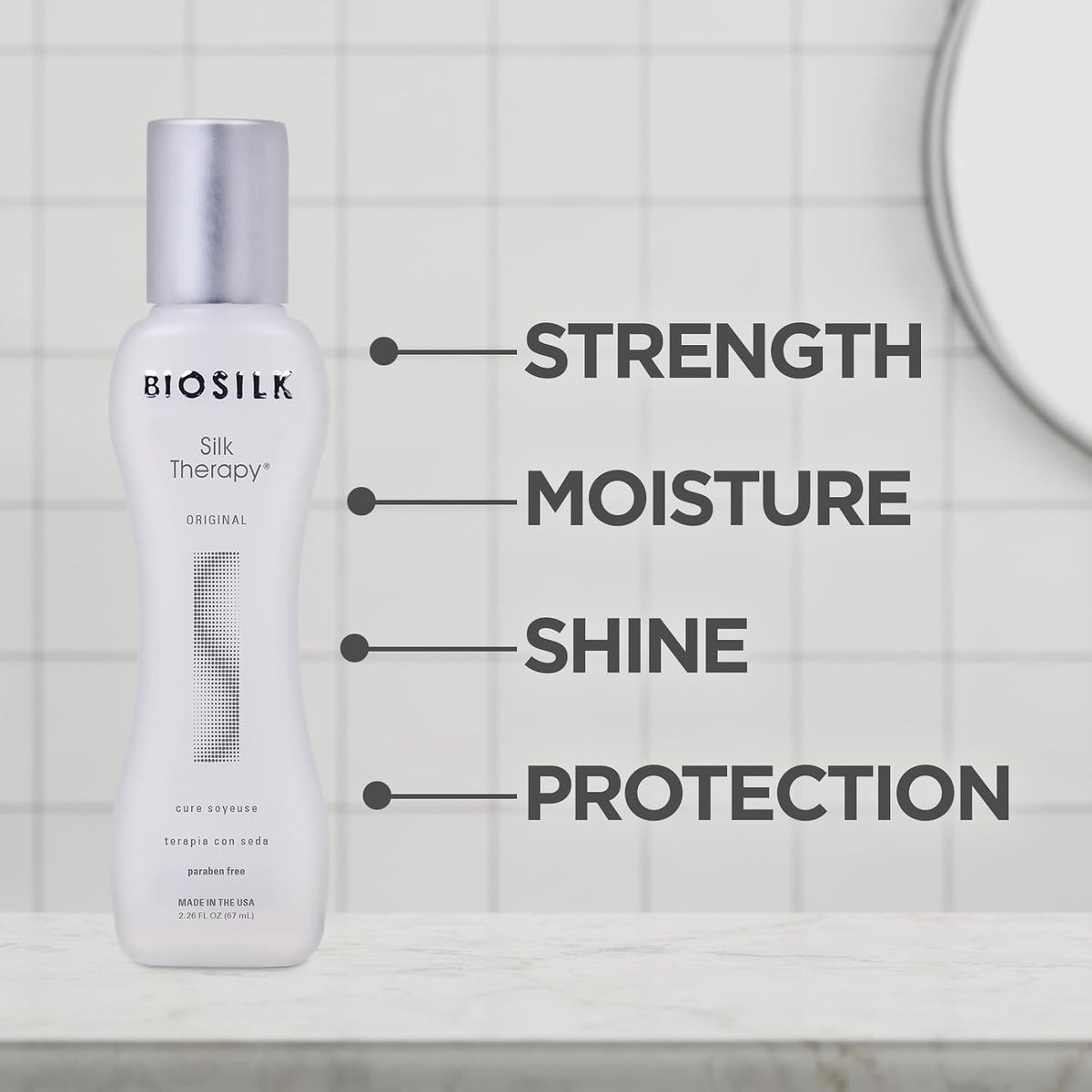 BioSilk Silk Therapy Original Leave-In Hair Treatment, 2.26 oz - view 3