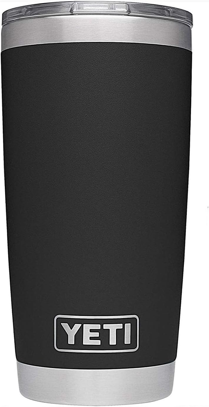 YETI Rambler 20 oz Tumbler, Stainless Steel, MagSlider Lid, Black