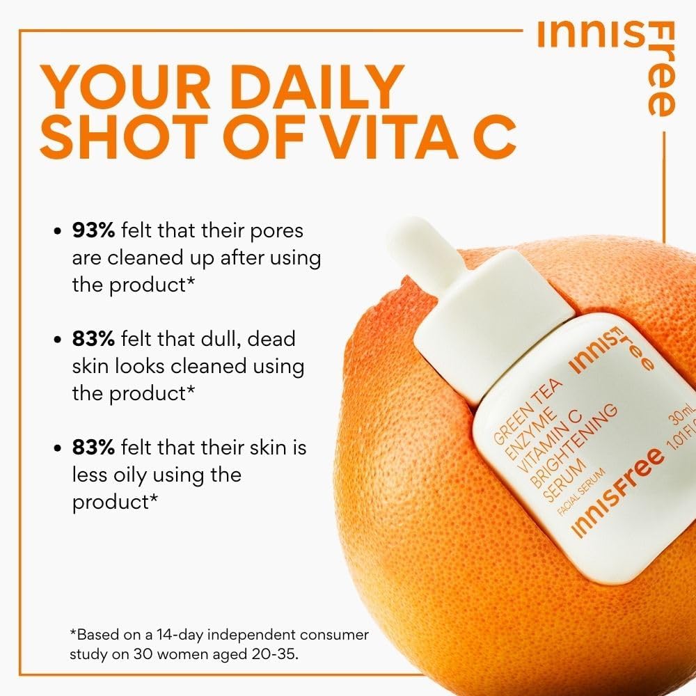 innisfree Green Tea Enzyme Vitamin C Brightening Serum 30ml - view 5