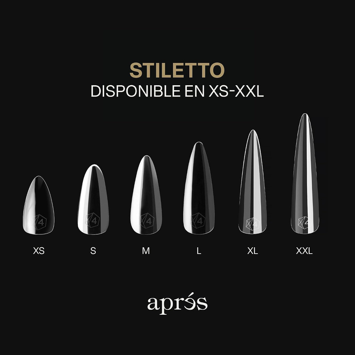 Après Gel-X Sculpted Stiletto Medium Nail Tips Box, 280 Count - view 5