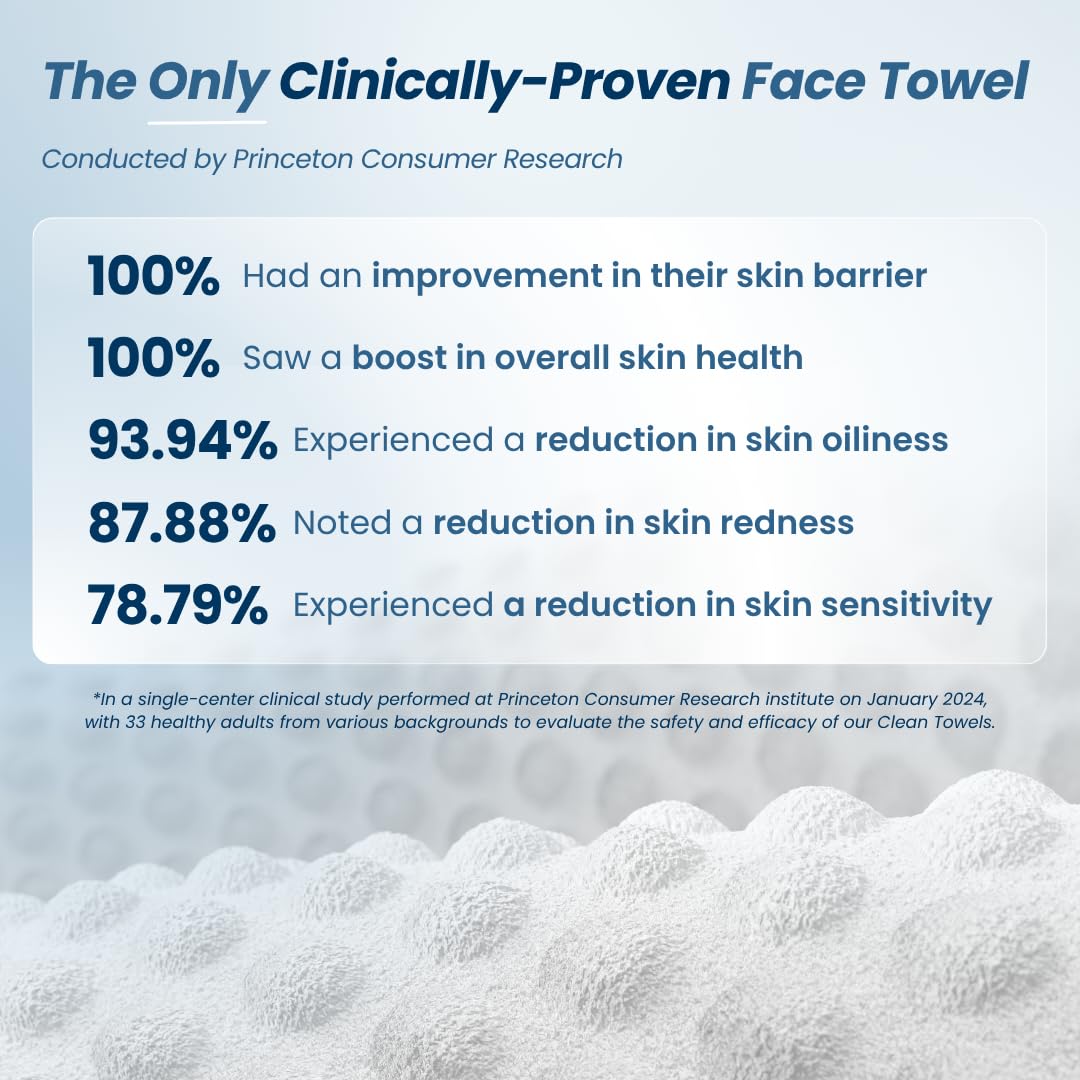 Clean Skin Club Clean Towels XL Supreme Disposable Face Towels, 50 Count - view 3