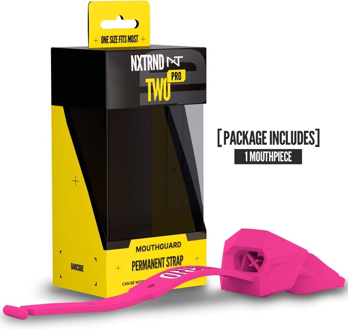 Nxtrnd Two Pro Football Mouth Guard with Strap, Pink - view 4
