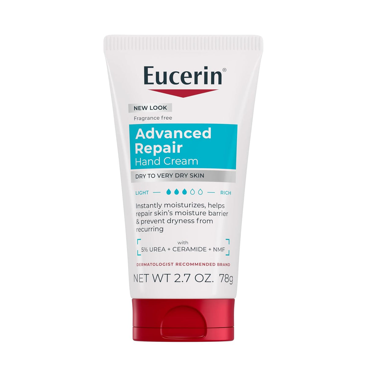 Eucerin Advanced Repair Hand Cream with 5% Urea, 77 g (2.7 oz), Pack of 12 — alternate product view