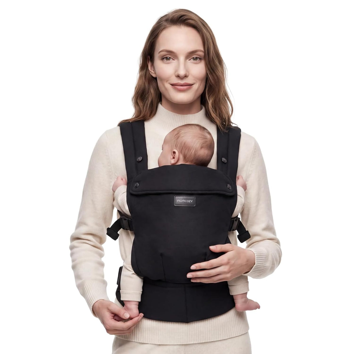 Momcozy PureHug Baby Carrier, 7-45 lbs, Pure Cotton