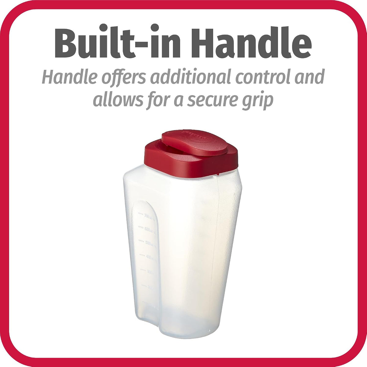 GoodCook 1 Quart Bottle with Snap Lock Easy-Pour Lid, Clear - view 6