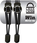 Lock Laces Elastic No-Tie Shoelace System, Black
