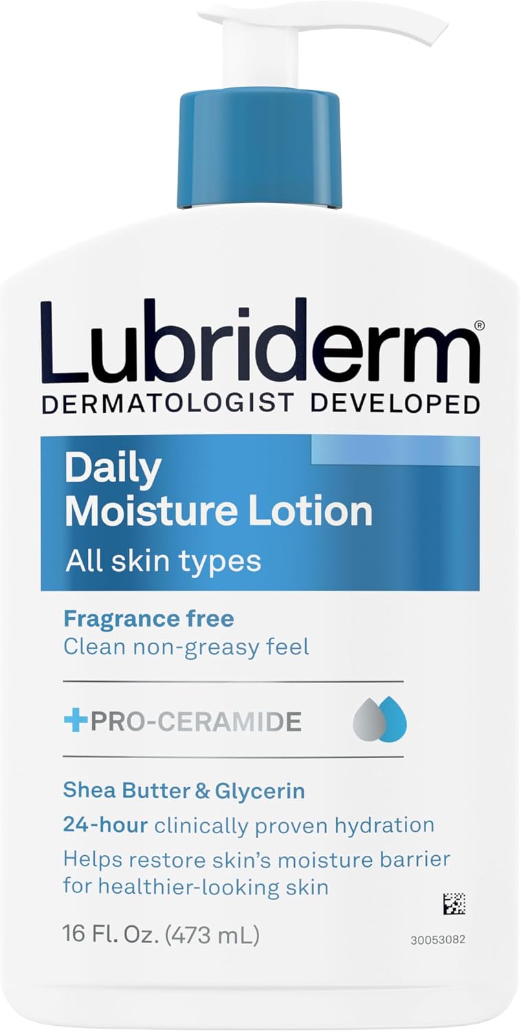 Lubriderm Daily Moisture Hydrating Body Lotion Fragrance Free 16 fl oz — product view