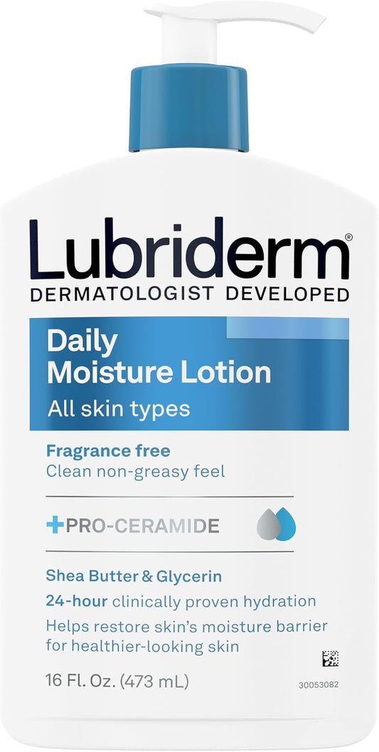 Lubriderm Daily Moisture Hydrating Body Lotion Fragrance Free 16 fl oz