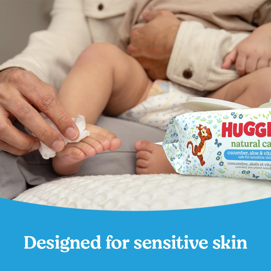 Huggies Natural Care Cucumber, Aloe & Vitamin E Baby Wipes, 168 Wipes - view 6