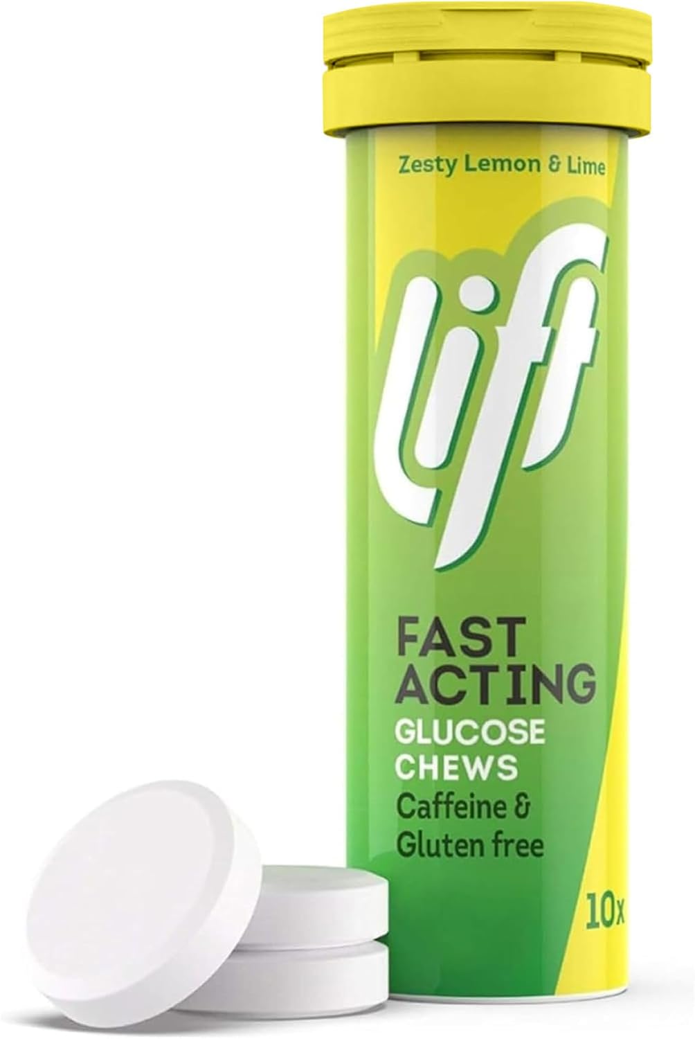 Lift Fast Acting Glucose Tablets, Lemon Lime, 10 Count, Pack of 12