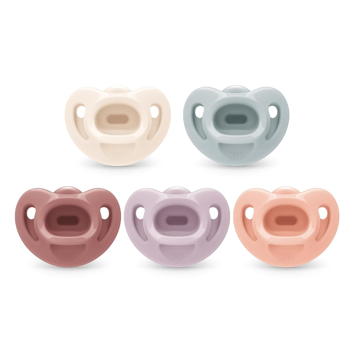 NUK First Choice Comfy Orthodontic Dummy, 0-6 Months, 5 Pack, Pink — product view