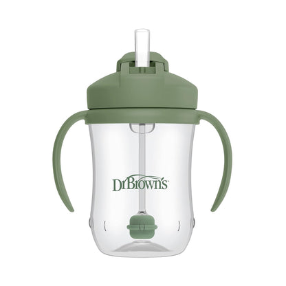 Dr. Brown's Milestones Baby's First Straw Cup, Olive Green