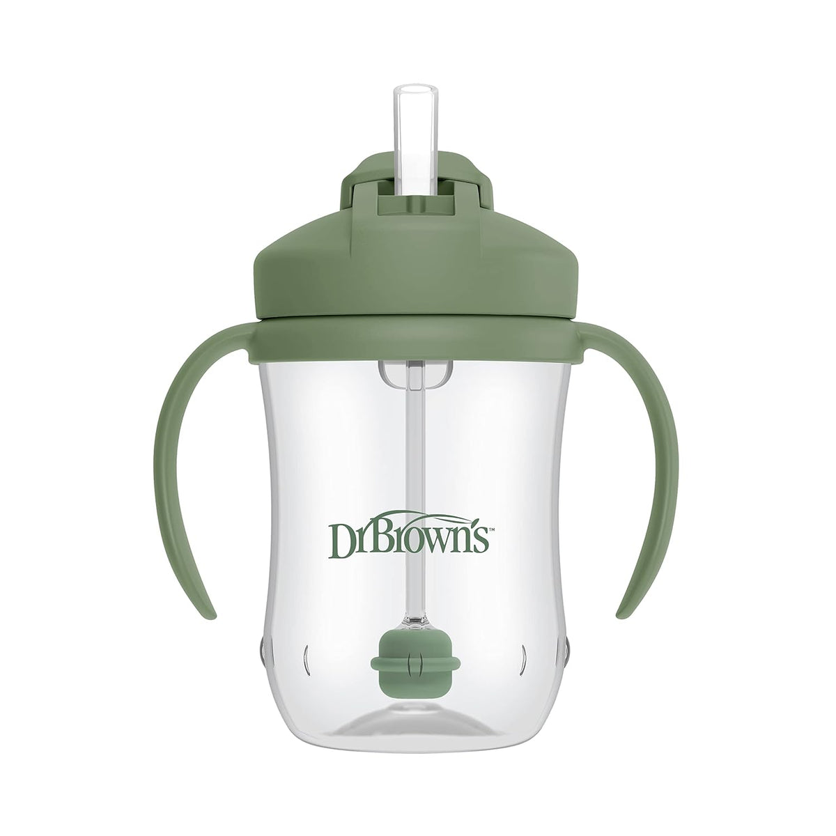 Dr. Brown's Milestones Baby's First Straw Cup, Olive Green — product view