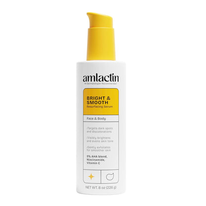 AmLactin Bright & Smooth Resurfacing Serum with Lactic Acid, 8 oz