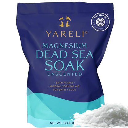 Yareli Dead Sea Magnesium Flakes Bath Soak, 15 lb