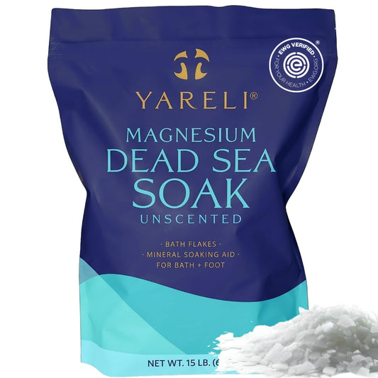 Yareli Dead Sea Magnesium Flakes Bath Soak, 15 lb