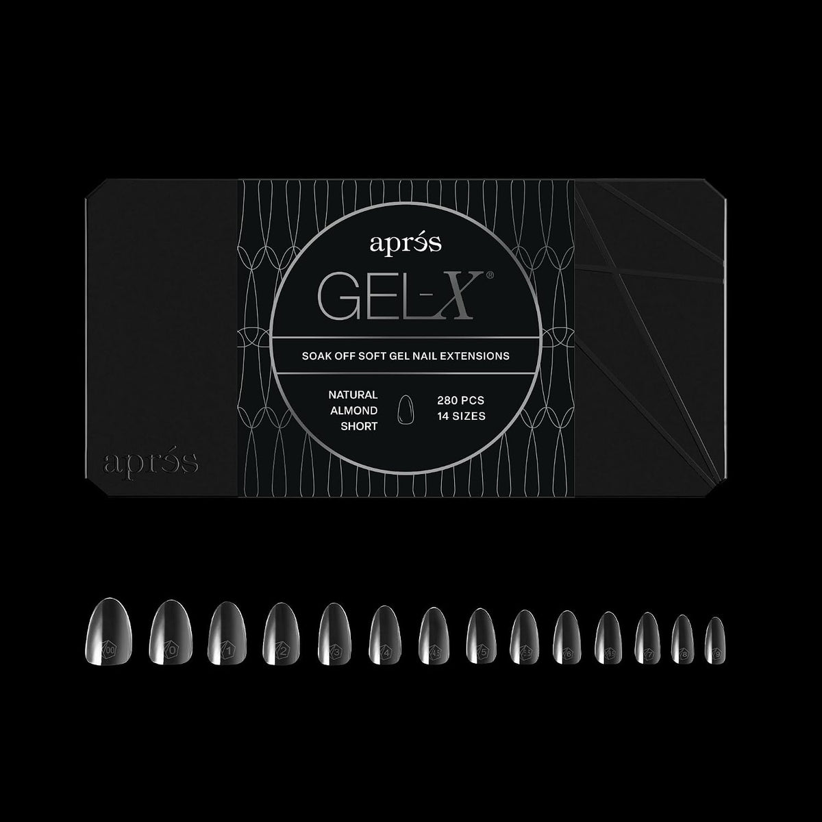 Après Gel-X Natural Almond Short Nail Tips Box, 280 Count — product view