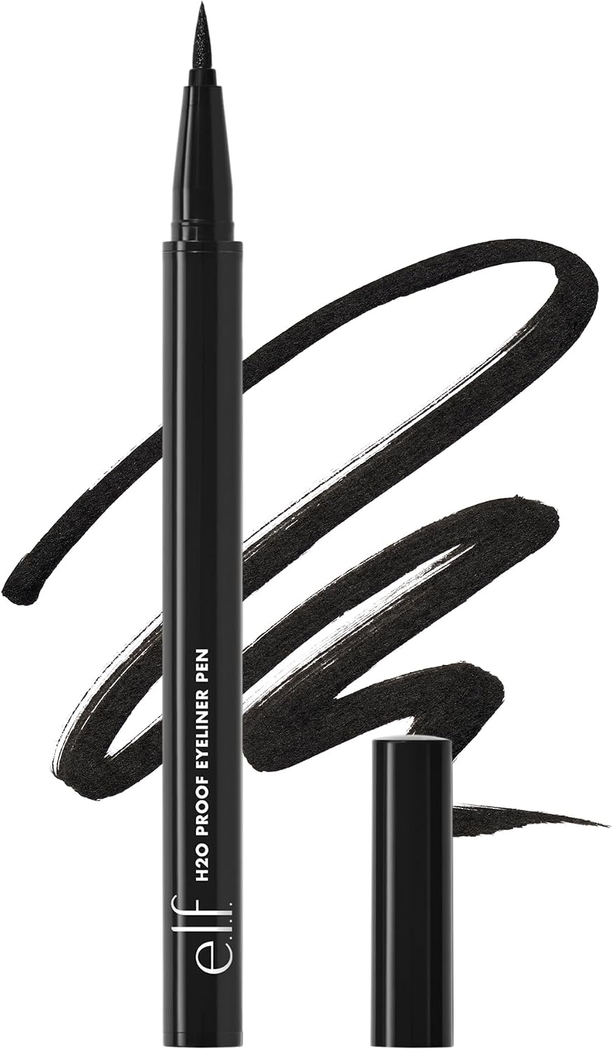 e.l.f. Intense H2O Proof Eyeliner Pen, Black, 0.7 ml (0.02 fl oz) — product view