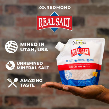Redmond Real Salt Ancient Fine Sea Salt, Unrefined, 16 oz Pouch - view 3