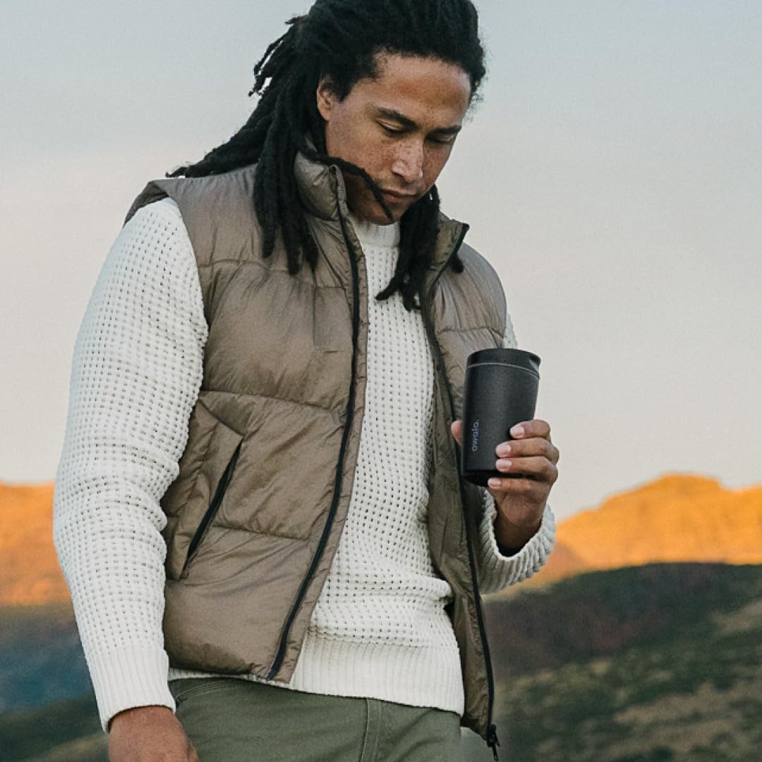 Owala SmoothSip Slider Insulated Coffee Cup, 355 ml (12 fl oz), Very Very Dark — alternate product view