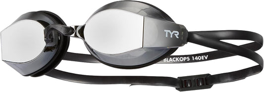 TYR Blackops 140 EV Racing Mirrored Swim Goggles, Black/Smoke