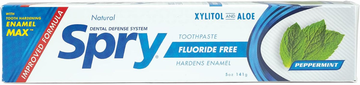 Spry Natural Fluoride Free Xylitol Toothpaste Peppermint 141 g - Pack of 3 - view 2