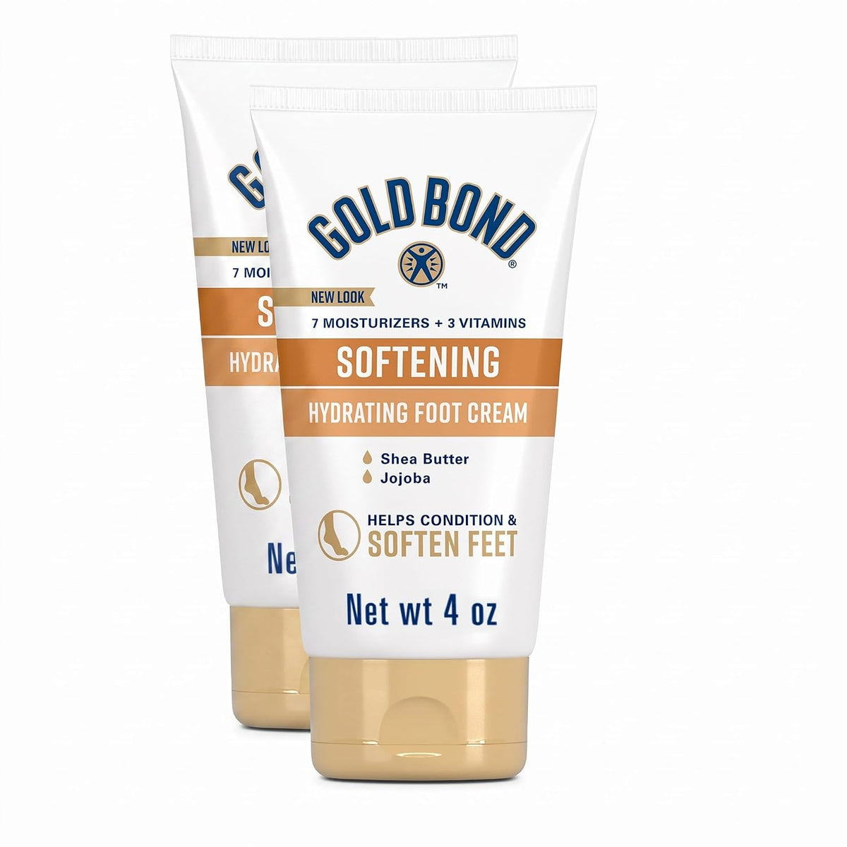Gold Bond Softening Foot Cream with Shea Butter, 113 g (4 oz), Pack of 2 — product view