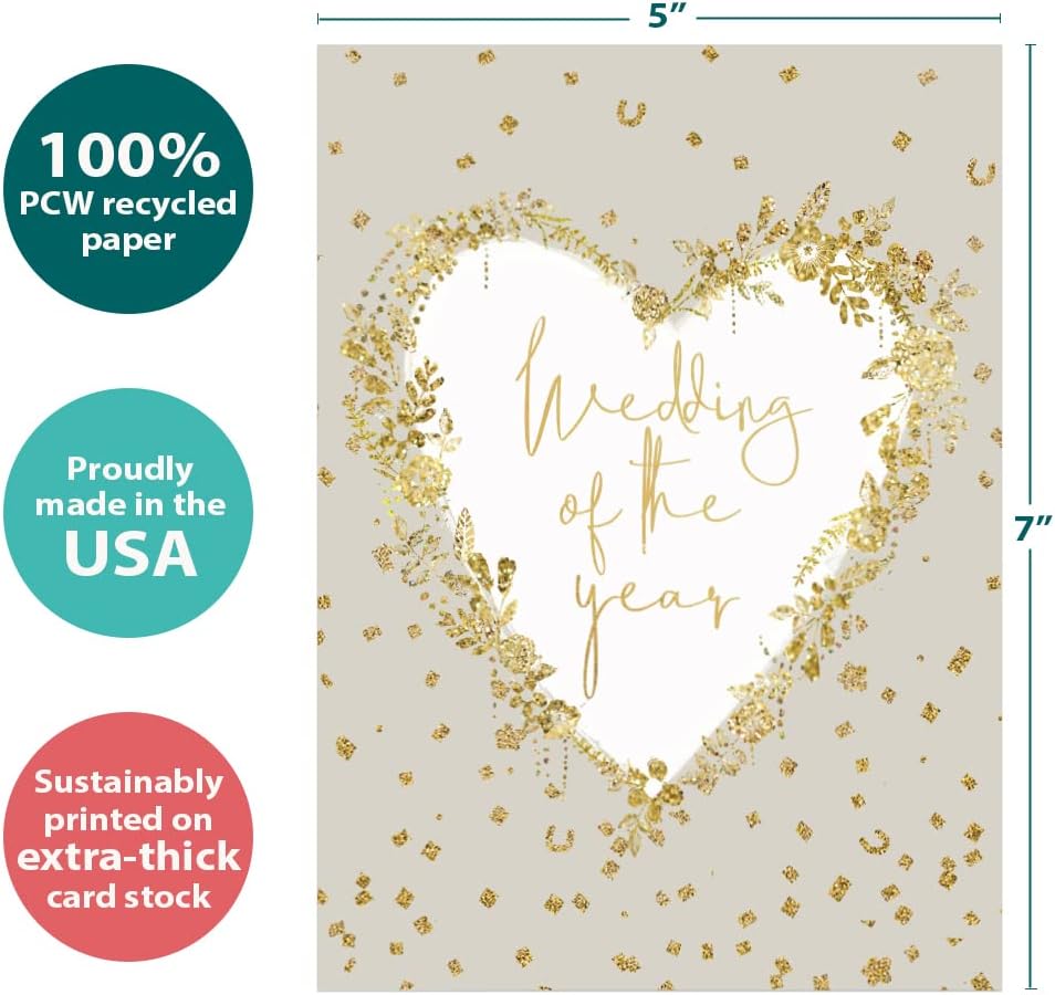 Tree-Free Greetings Just the Beginning Wedding Cards, Pack of 2 - view 3