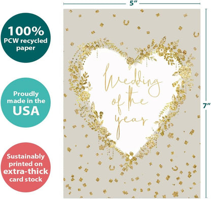 Tree-Free Greetings Just the Beginning Wedding Cards, Pack of 2 - view 3