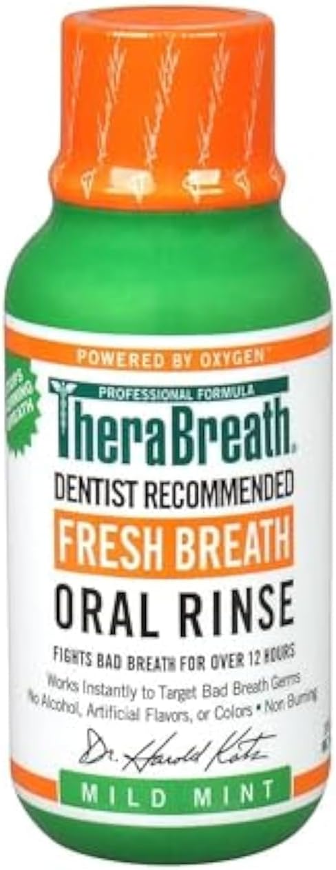 TheraBreath Fresh Breath Oral Rinse, Mild Mint, 3 fl oz (88.7 ml)