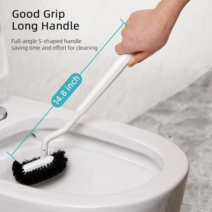 HAMITOR Toilet Brush and Holder Set with Curved Bristles - view 5