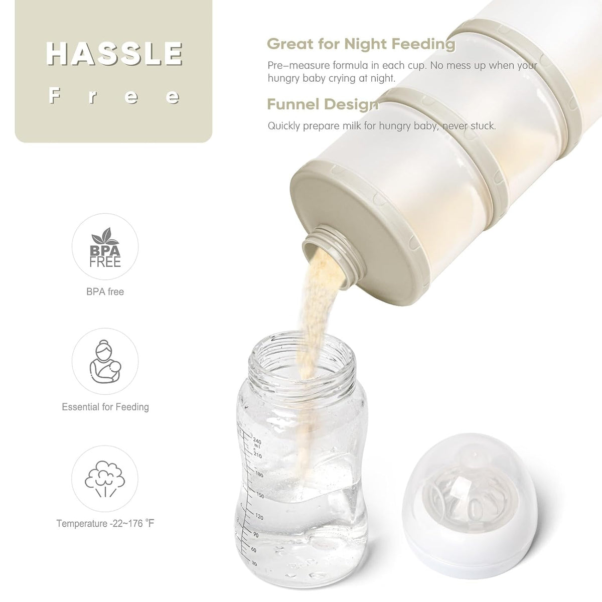 Termichy Stackable Portable Baby Formula Dispenser - view 5