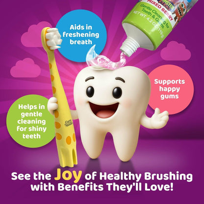 GuruNanda Kids Toothpaste for Toddlers with 10% Xylitol, Mixed Berry 4.2 oz - view 3
