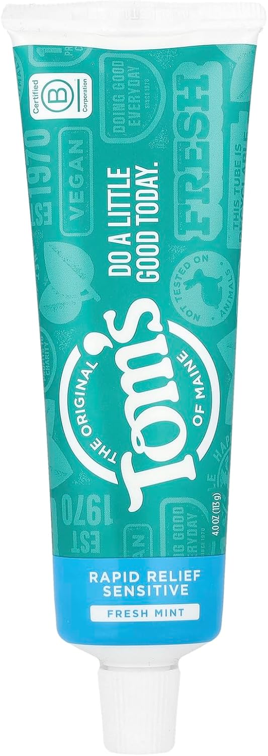 Tom's of Maine Rapid Relief Sensitive Toothpaste, Fresh Mint, 113 g