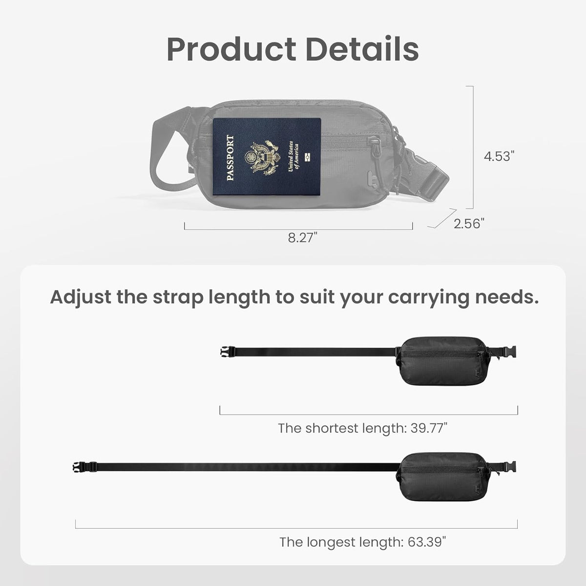 tomtoc 1.5L Sling Bag with RFID Blocking - view 6