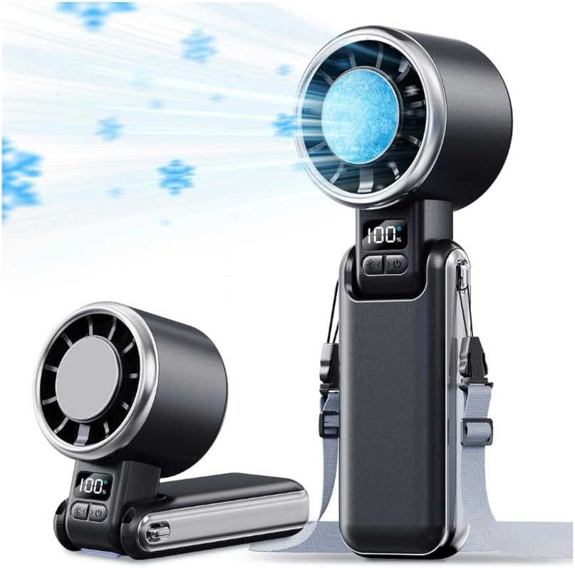 SHEWIND Portable Handheld Cooling Fan, Rechargeable, 5 Speed — product view