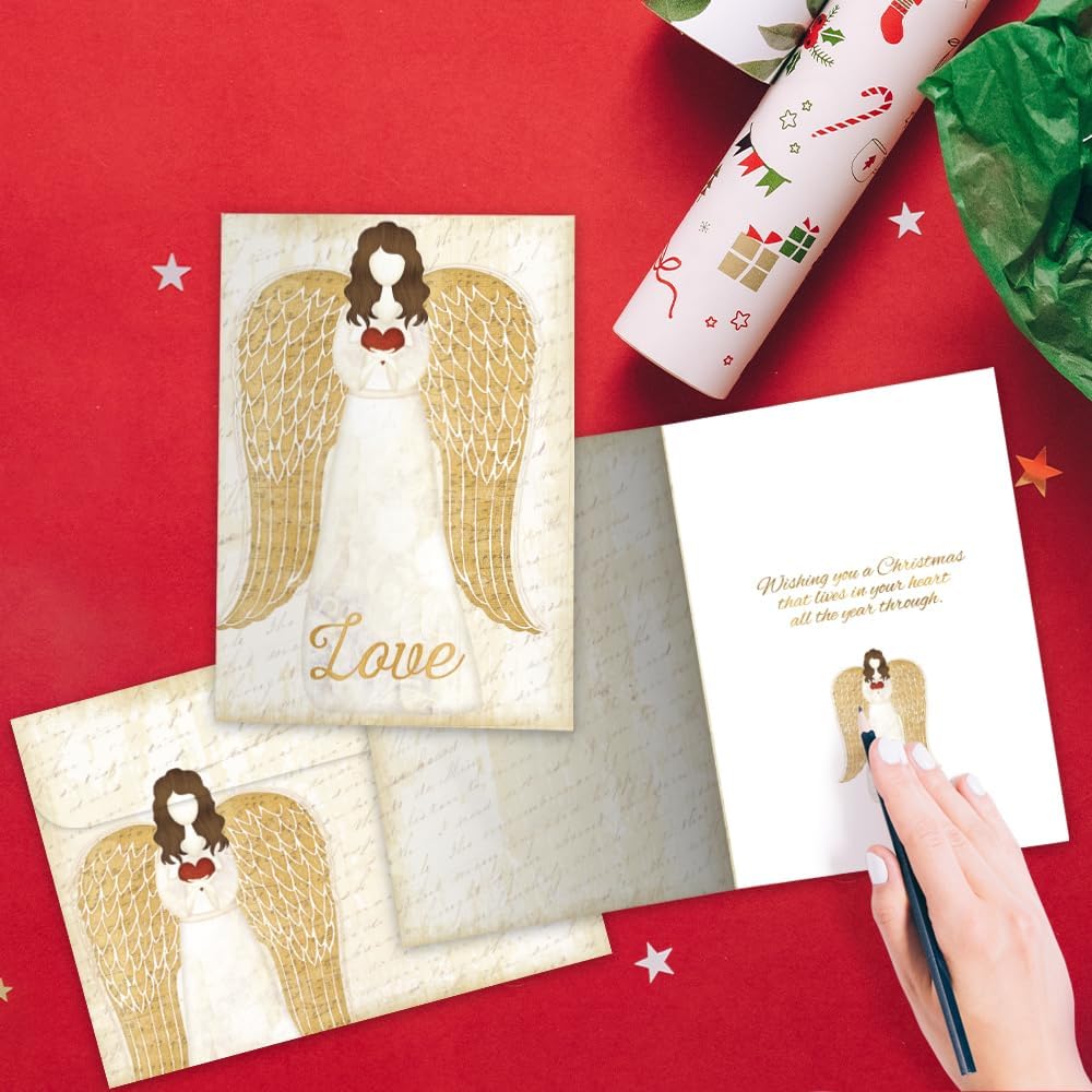 Tree-Free Greetings Christmas Angel Cards, 10 Pack, 5 x 7 Inch - view 2