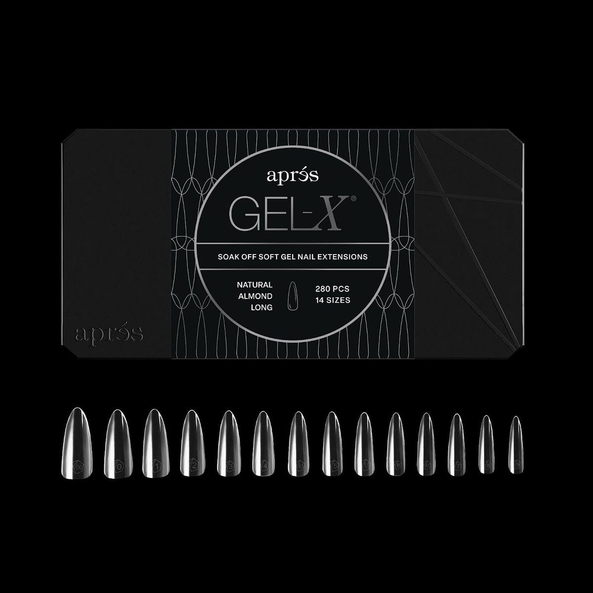 Après Gel-X Natural Almond Long Nail Tips Box, 280 Count