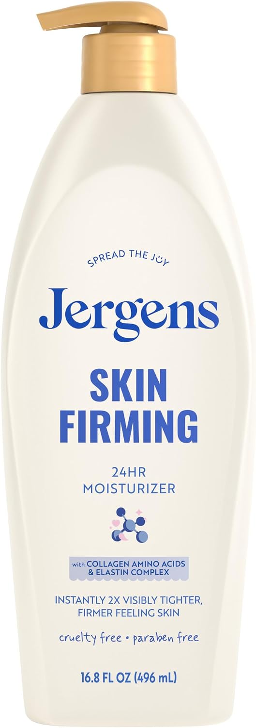 Jergens Skin Firming Daily Toning Moisturizer Pump, 16.8 fl oz (496 ml)