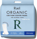 Rael Organic Cotton Cover Incontinence Pads for Women, Ultimate, 20 Count