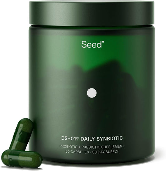 Seed DS-01 Daily Synbiotic Probiotic + Prebiotic, 30-Day Supply with Jar