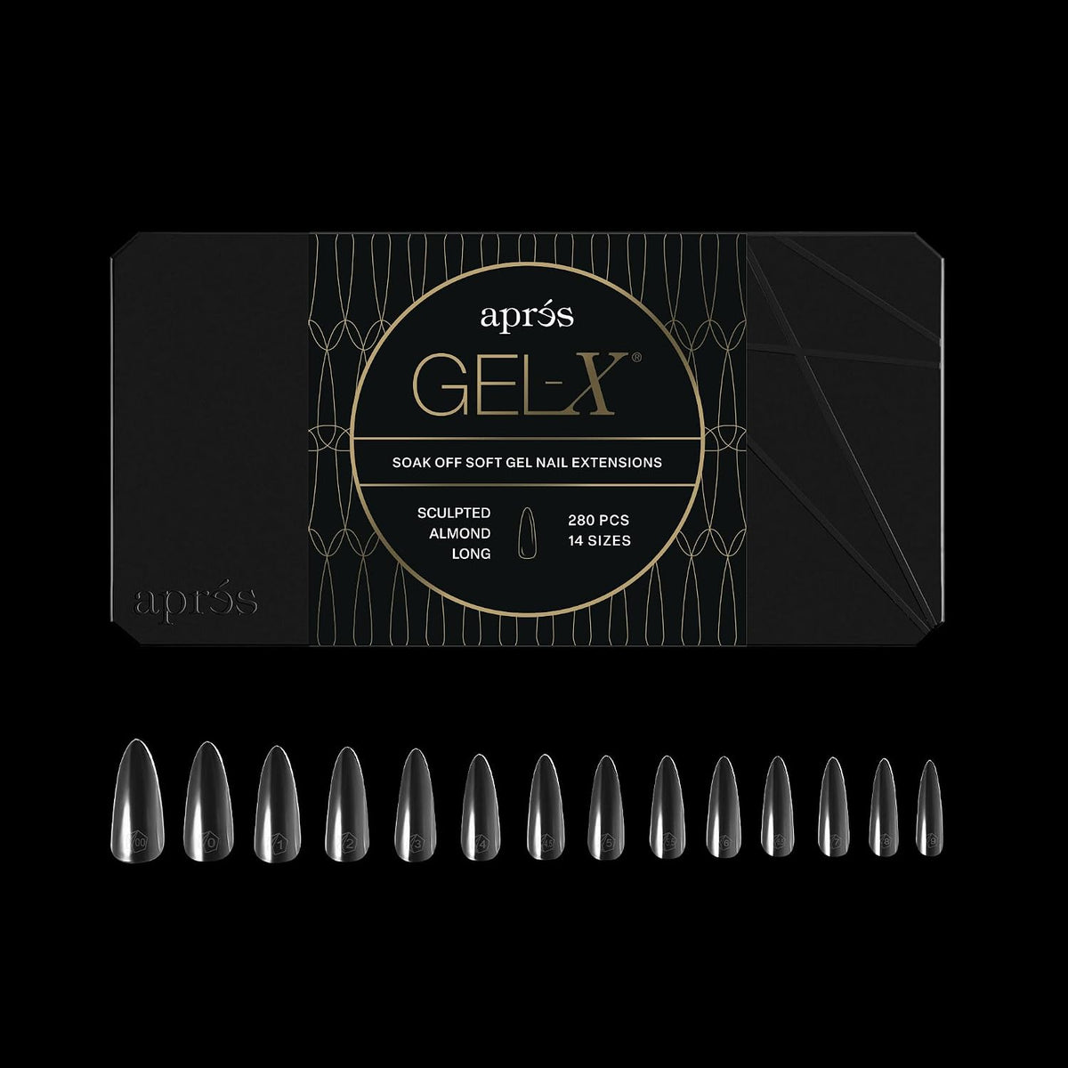 Après Gel-X Sculpted Almond Long Nail Tips Box, 280 Count