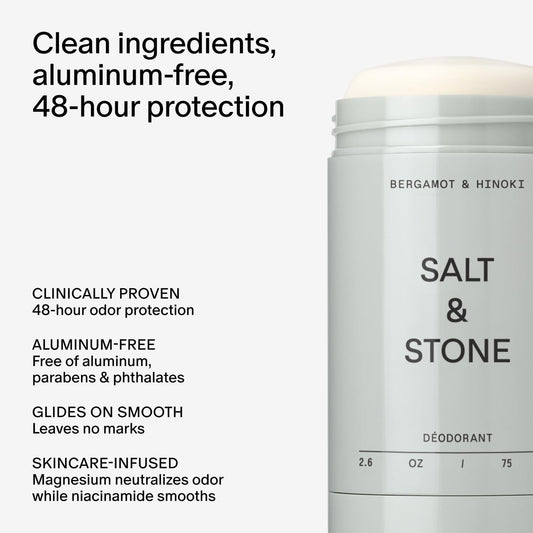 Salt & Stone Aluminium-Free Deodorant, Extra Strength, Bergamot & Hinoki - view 2