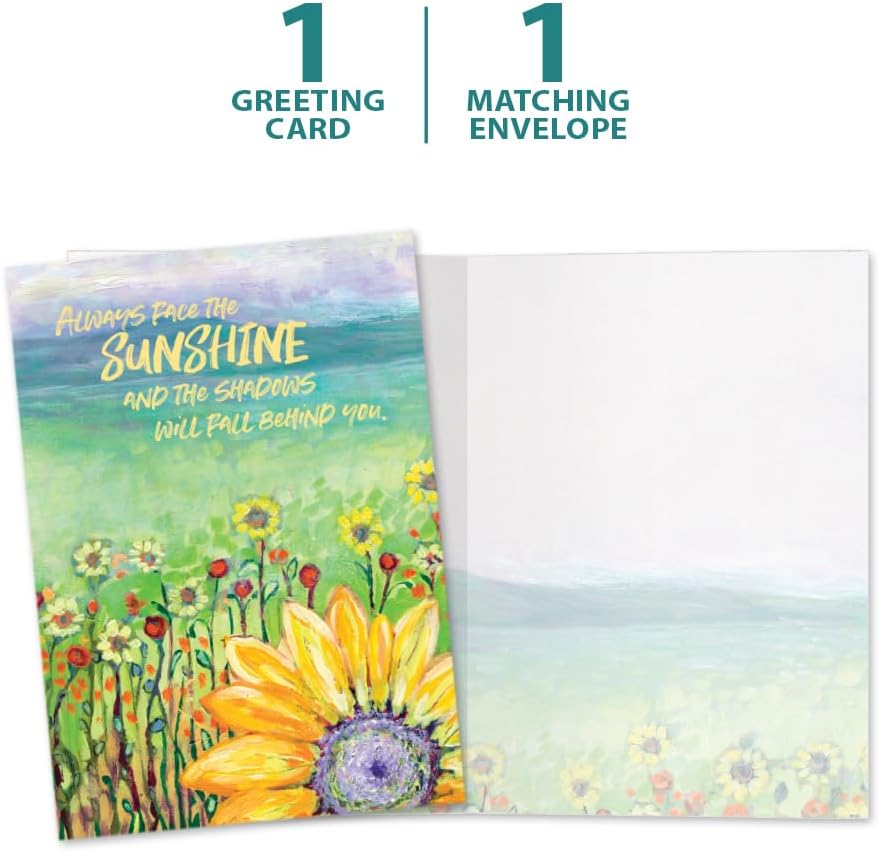 Tree-Free Greetings Birthday Card 5 x 7 Inch, Delight Sunflower - view 5