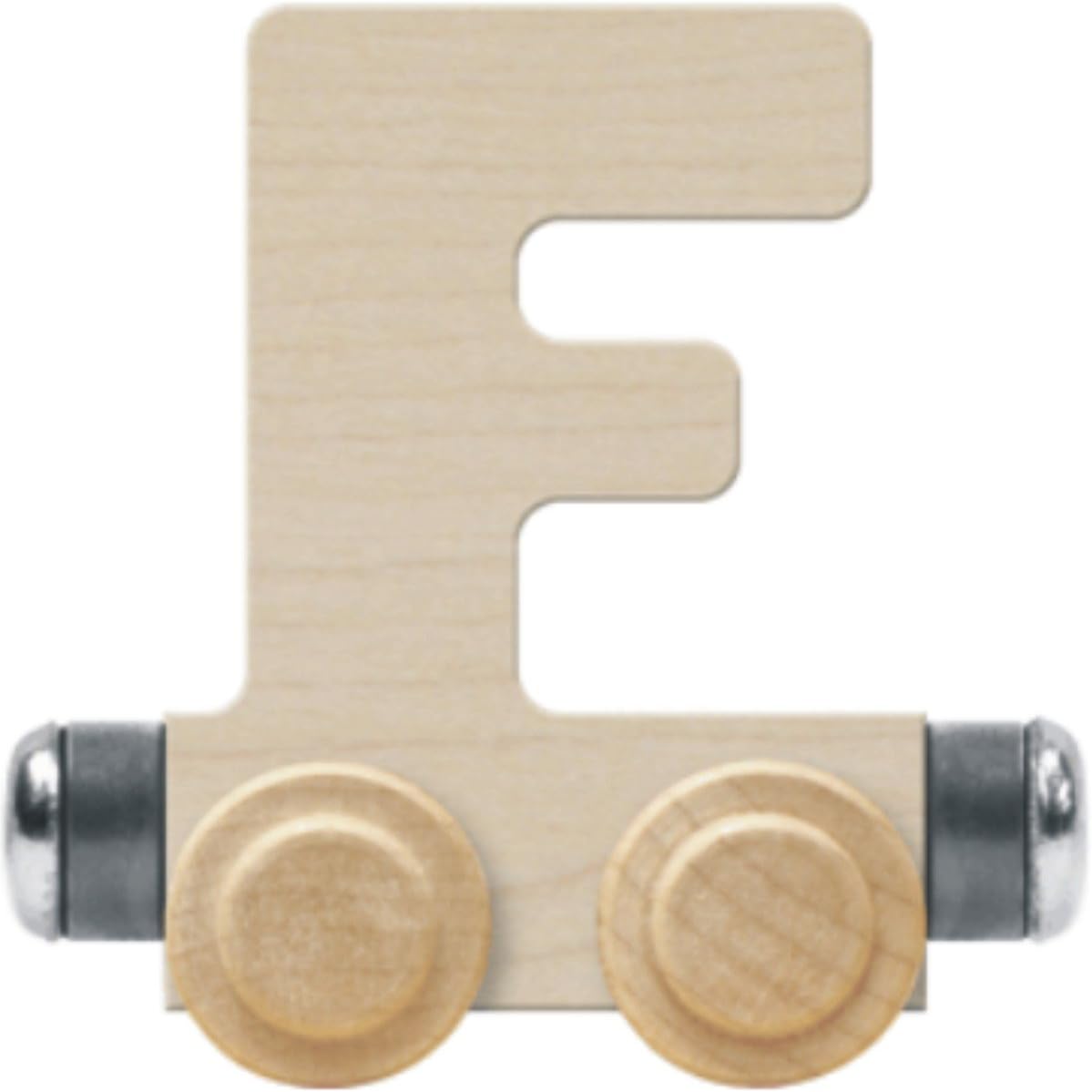 Maple Landmark NameTrain Unfinished Wooden Letter Car F — product view