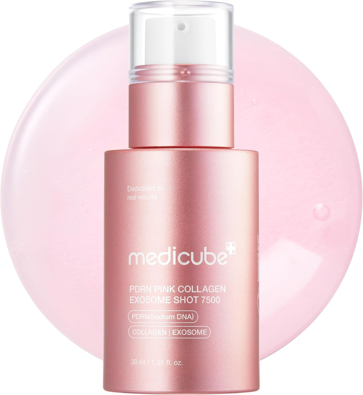medicube Exosome Shot PDRN Pink Collagen 7,500 PPM Spicule Serum — product view