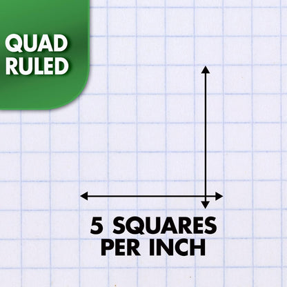 Mead Spiral Notebook, 1 Subject, Graph Ruled, 7-1/2 x 10-1/2 Inch, Green - view 3